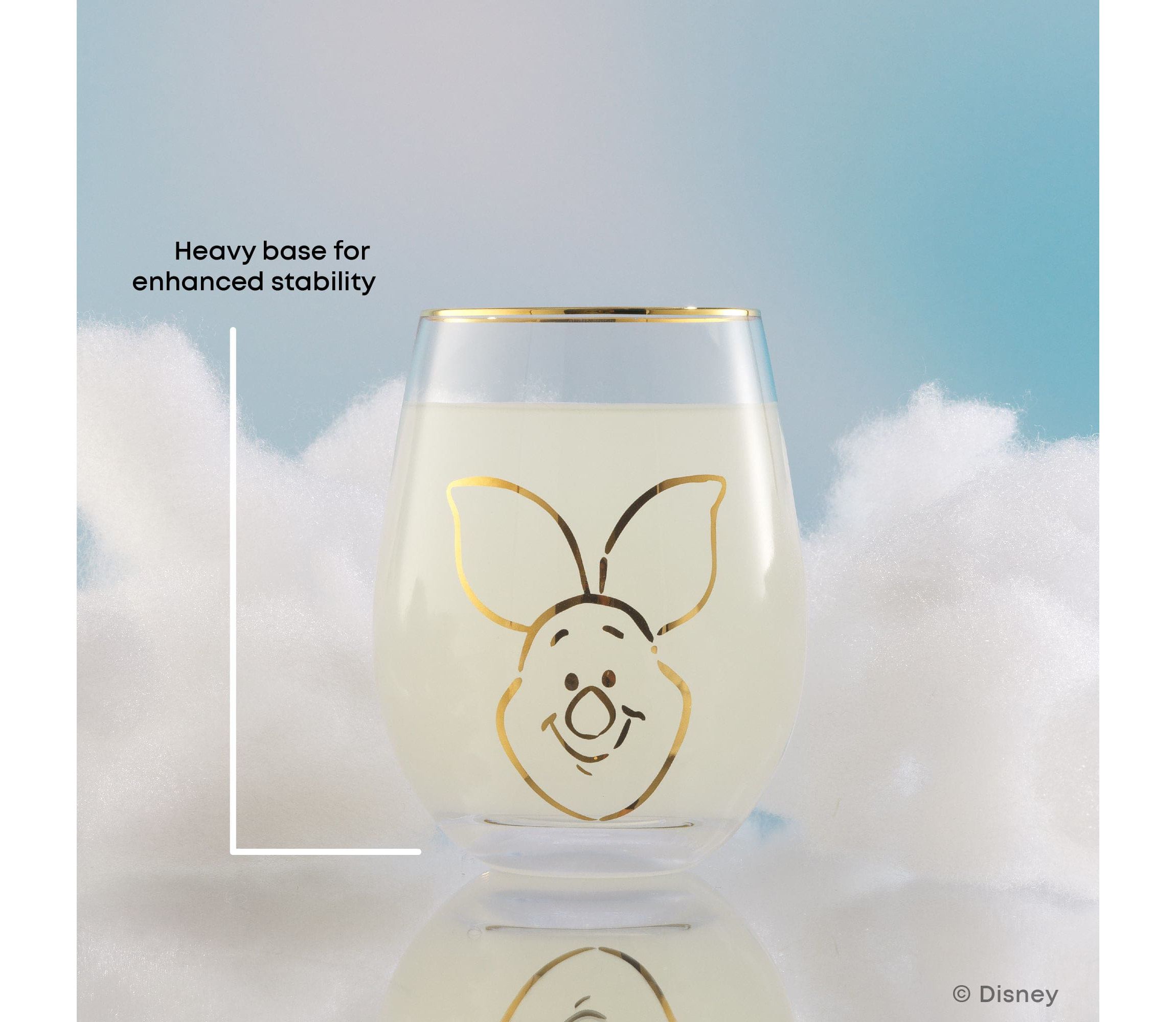 Winnie the Pooh Gold Sketch Stemless (Set of 4)