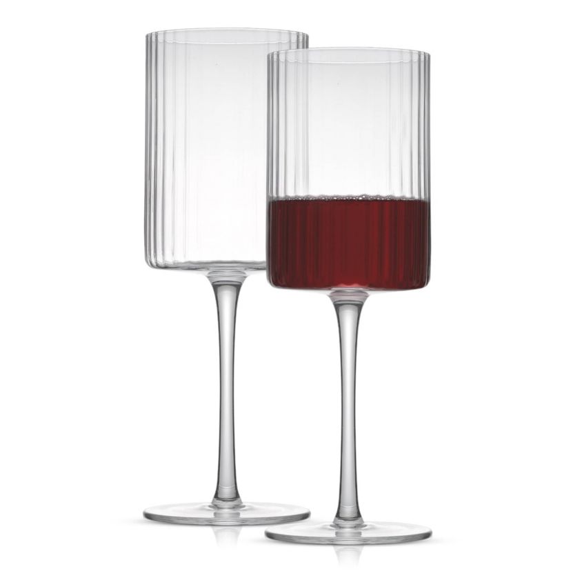 Elle Fluted Red Wine Glasses (Set of 2)