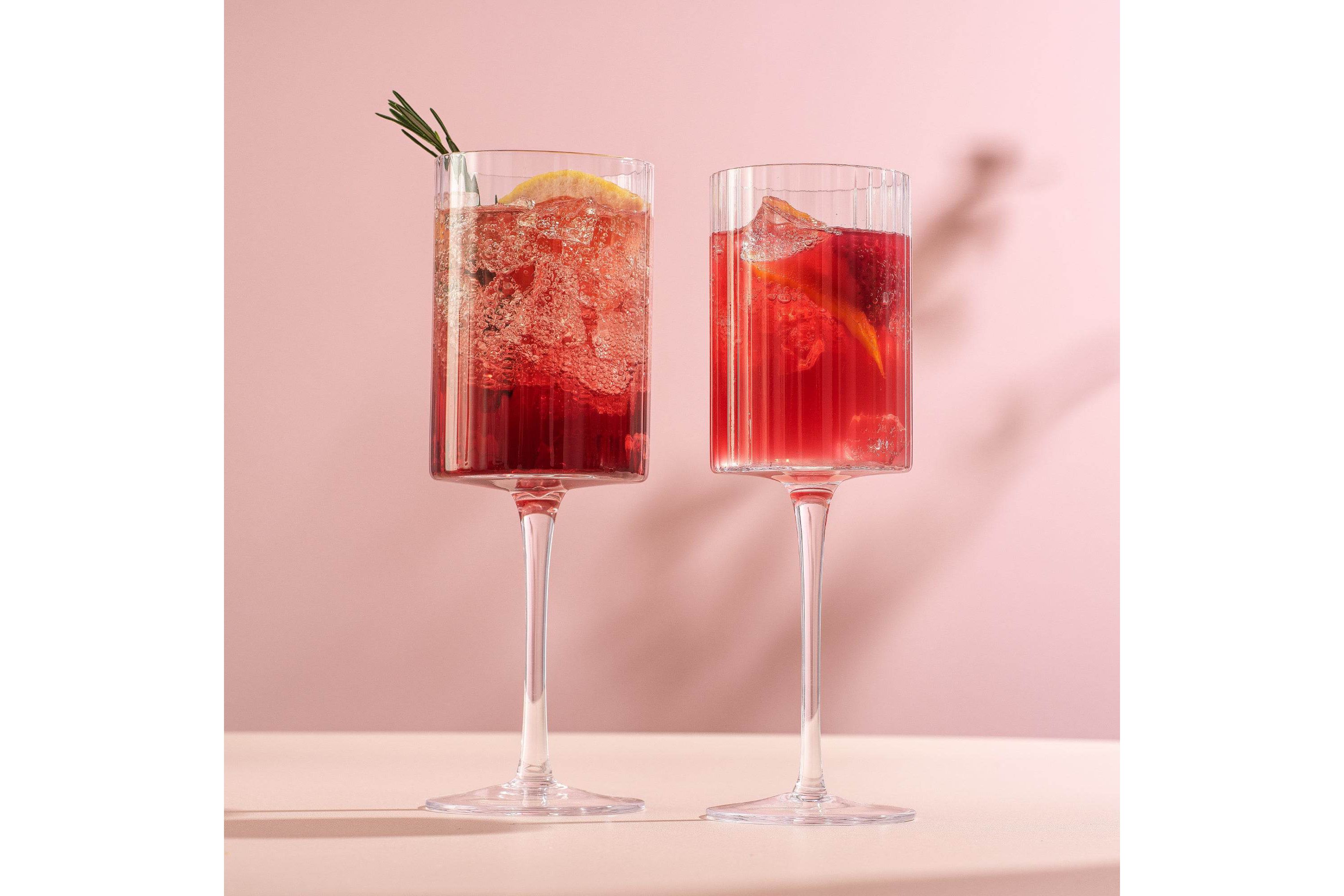 Elle Fluted Red Wine Glasses (Set of 2)