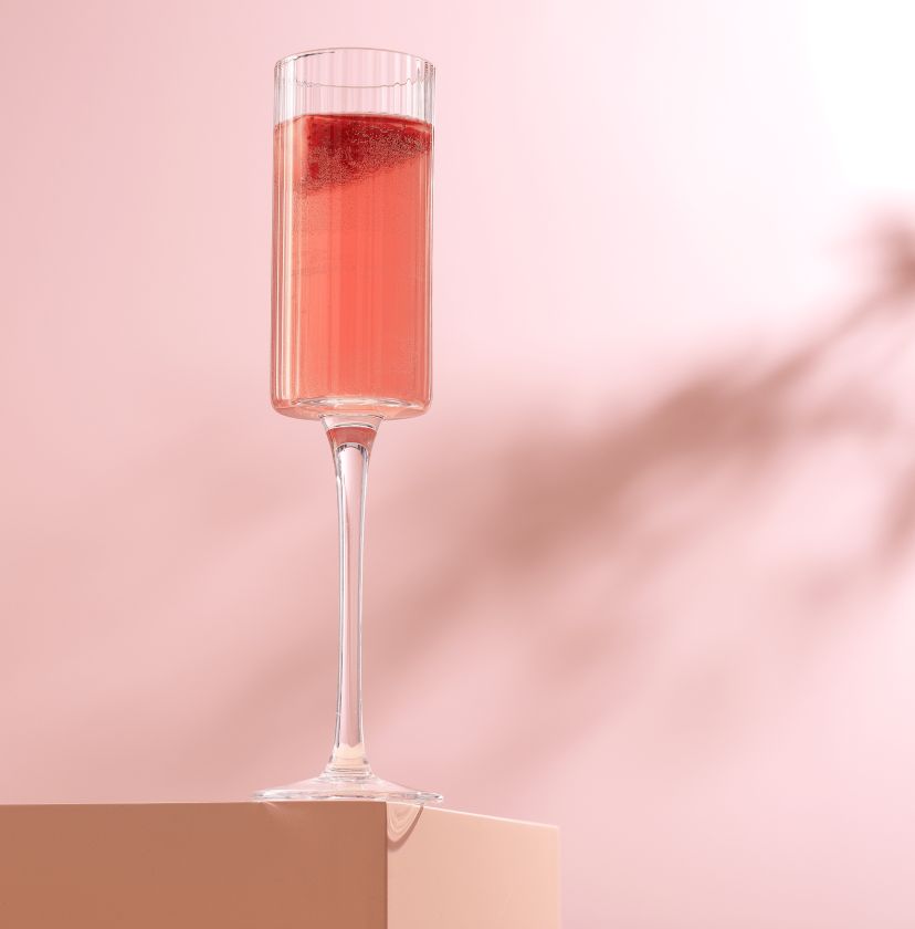 Elle Fluted Stemmed Champagne Glasses (Set of 2)
