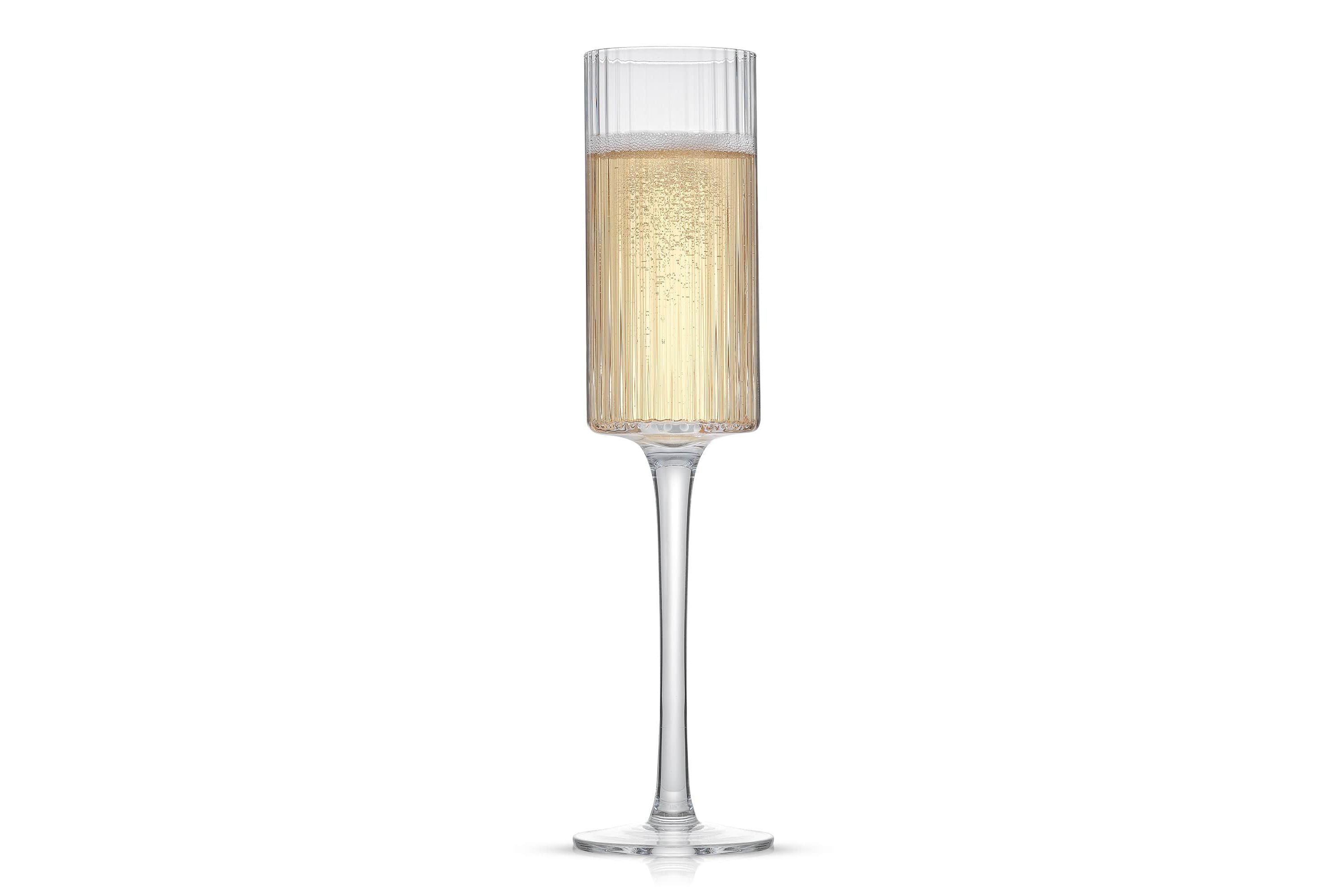 Elle Fluted Stemmed Champagne Glasses (Set of 2)