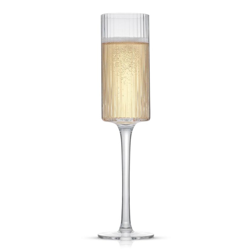 Elle Fluted Stemmed Champagne Glasses (Set of 2)