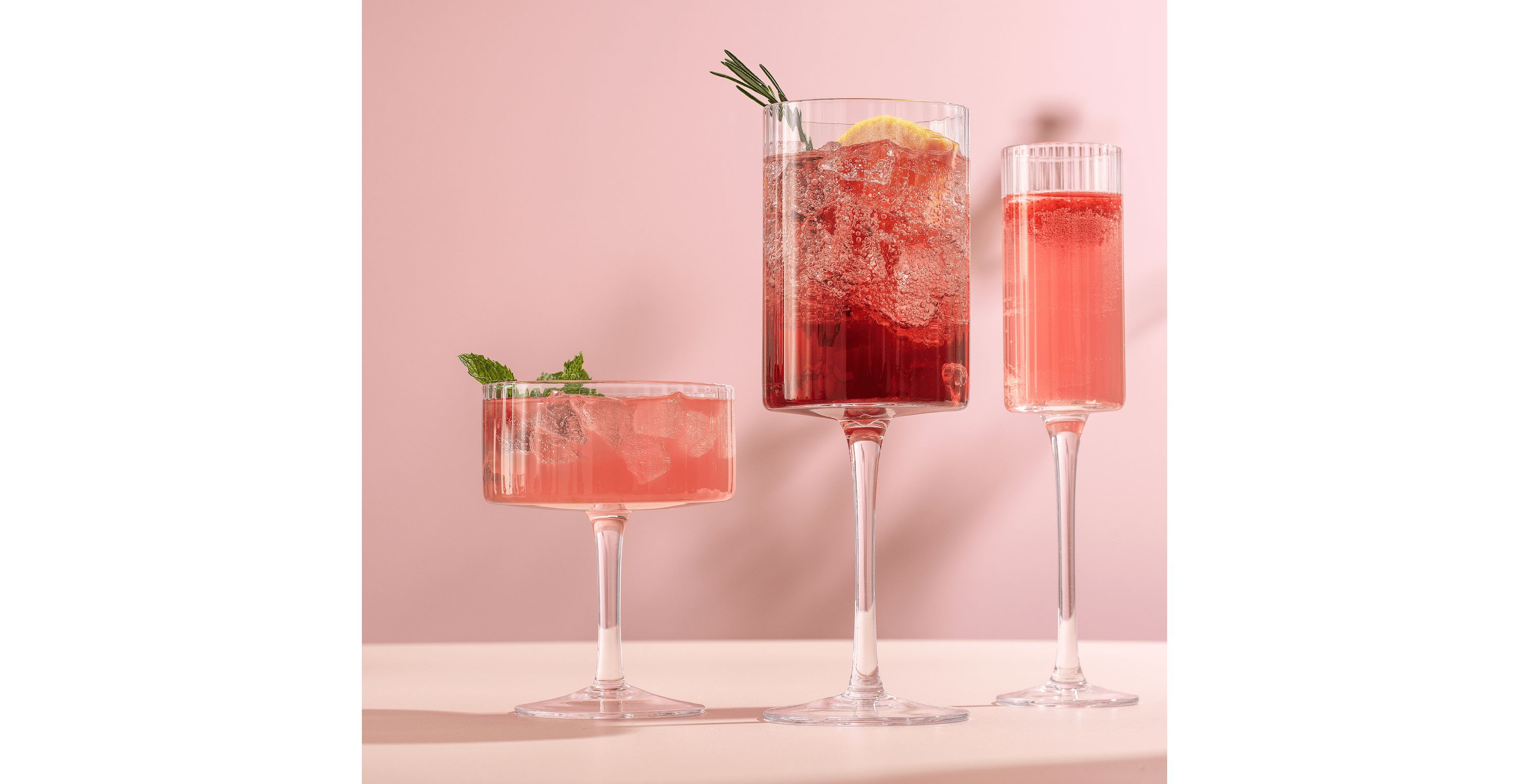 Elle Fluted Stemmed Champagne Glasses (Set of 2)