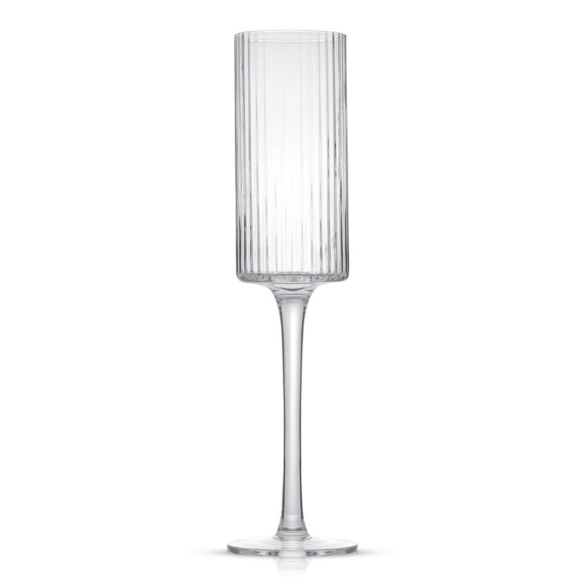 Elle Fluted Stemmed Champagne Glasses (Set of 2)
