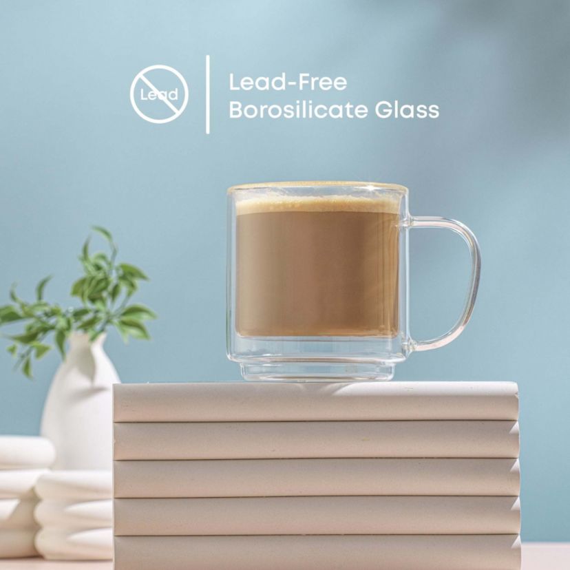 Haven Fluted Stackable Double Wall Mugs (Set of 2)
