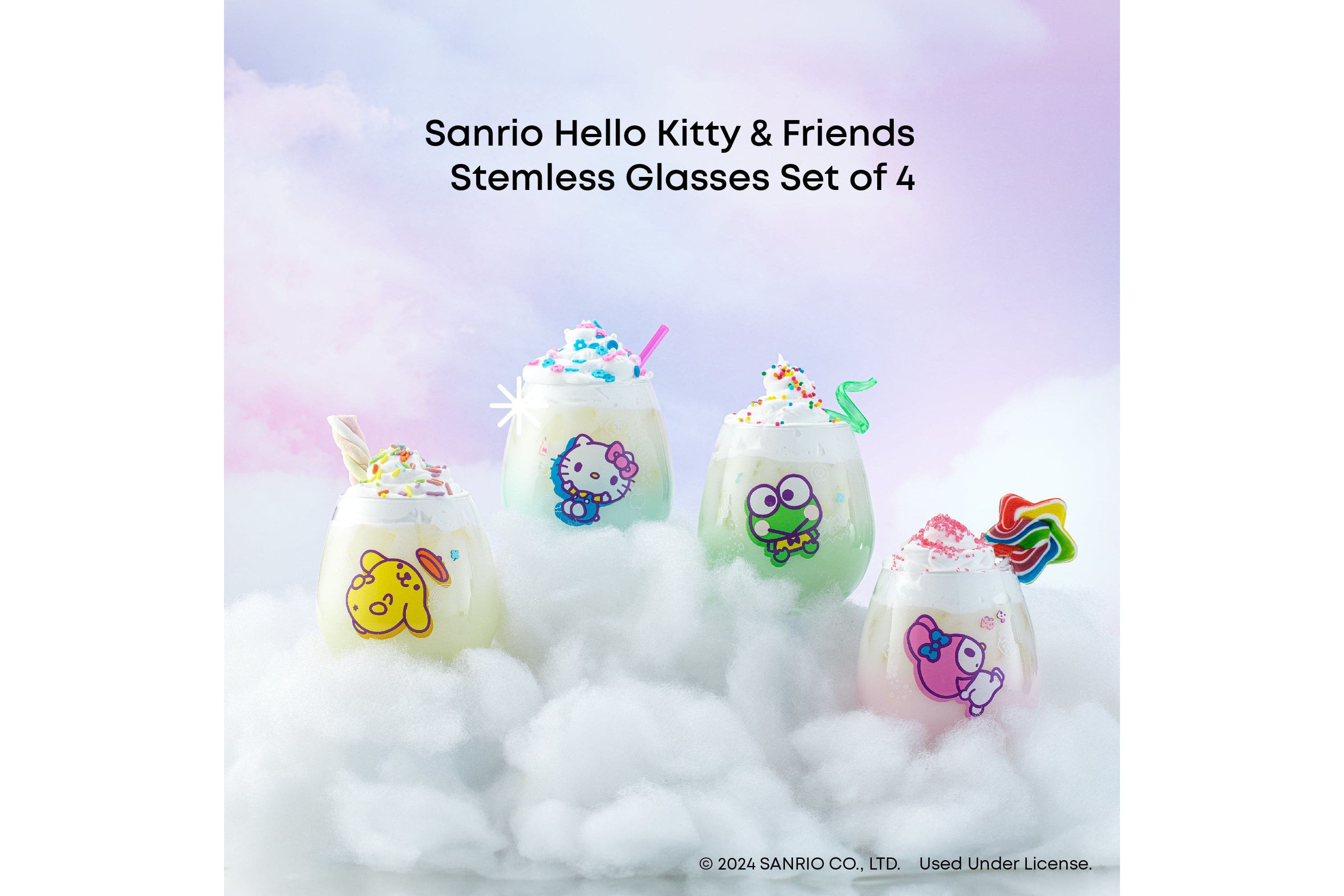 Hello Kitty & Friends - Above the Clouds Stemless Glasses (Set of 4)