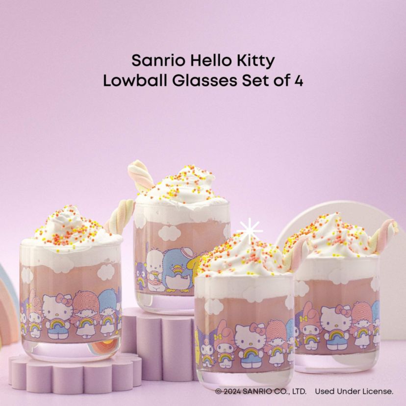 Hello Kitty & Friends - Rainbow Short Glasses (Set of 4)