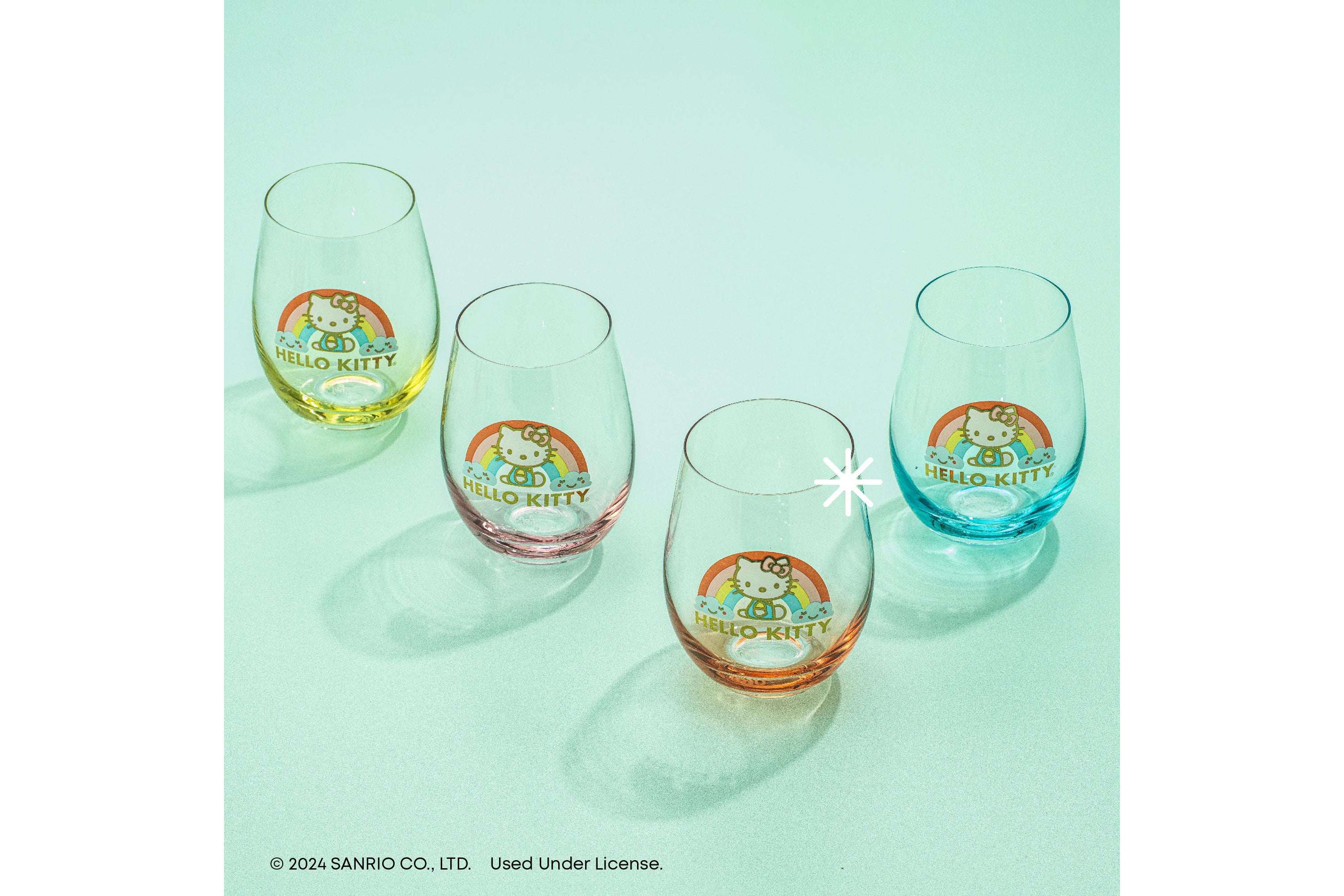 Hello Kitty - Sweet Rainbow Stemless Glasses (Set of 4)