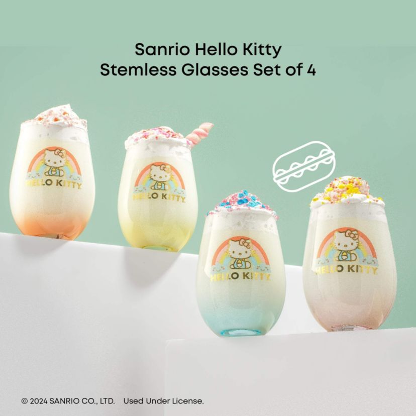 Hello Kitty - Sweet Rainbow Stemless Glasses (Set of 4)