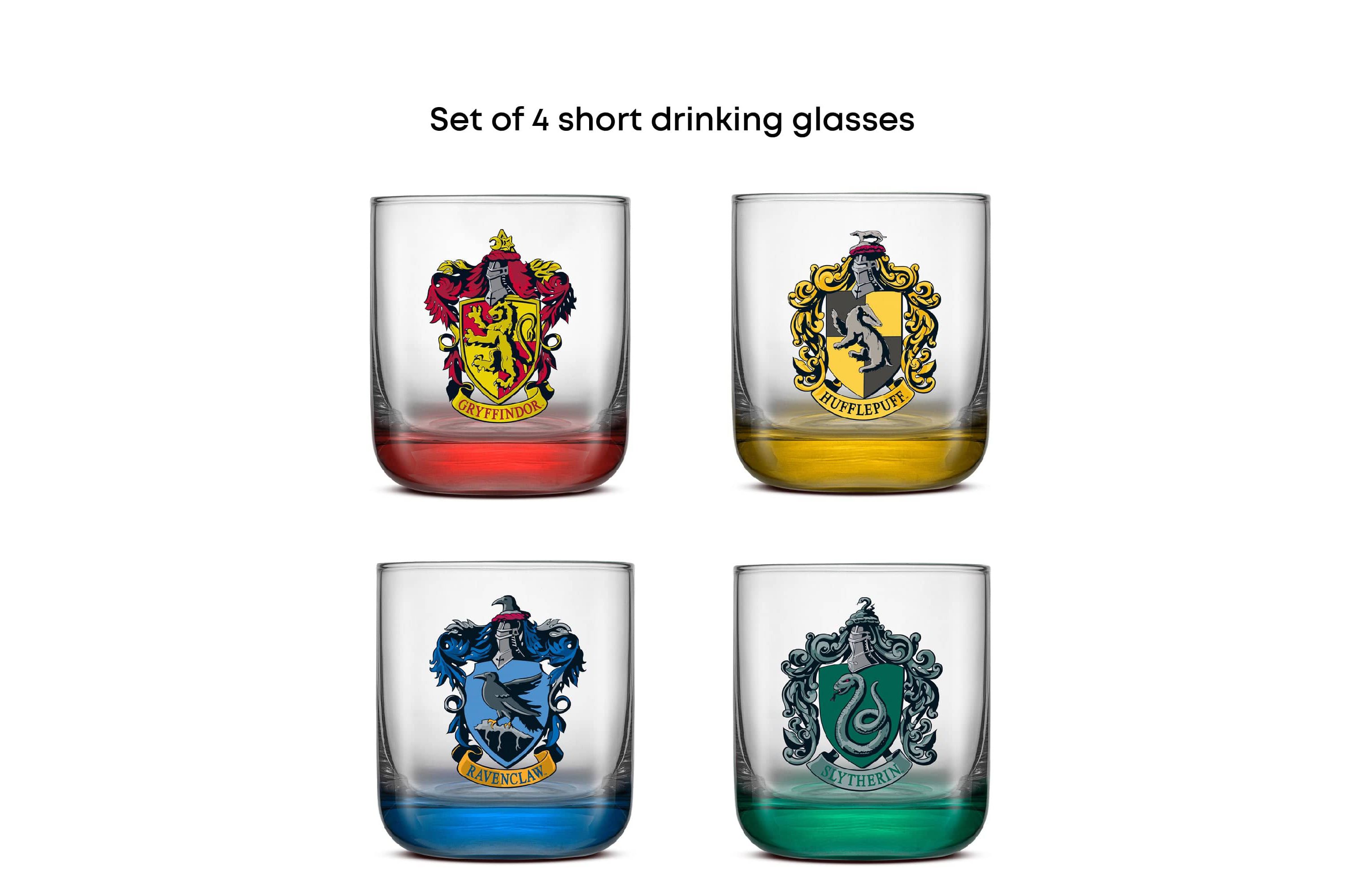 Harry Potter House Pride Short Drinking Glasses (Set of 4)