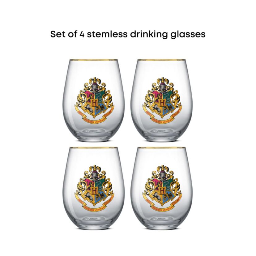 Harry Potter Hogwarts Heritage Stemless Glasses (Set of 4)