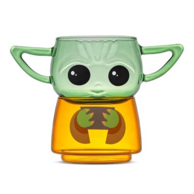 JoyJolt Grogu Character Collection Stackable Glasses (Set of 2)