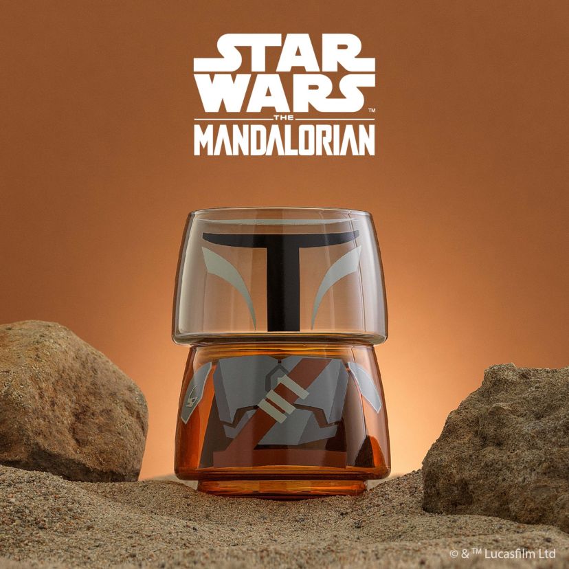 Mandalorian Character Collection Stackable Glasses (Set of 2)