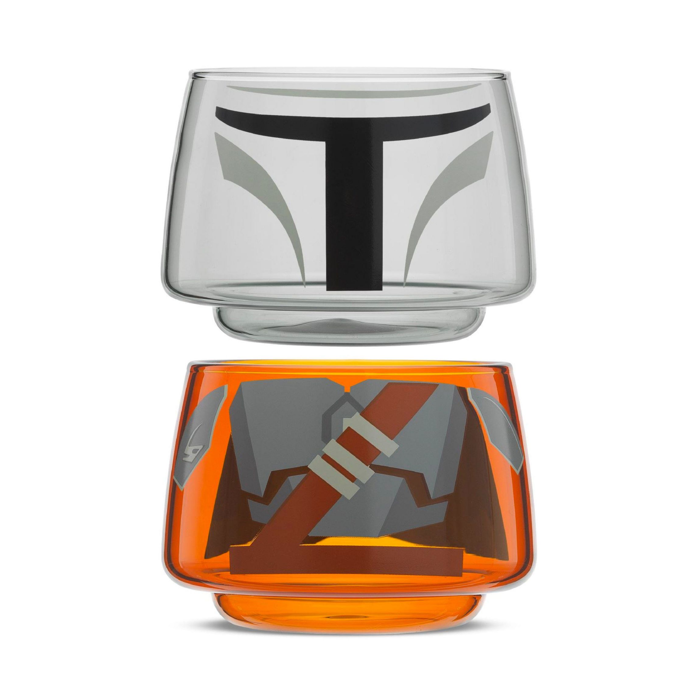 Mandalorian Character Collection Stackable Glasses (Set of 2)