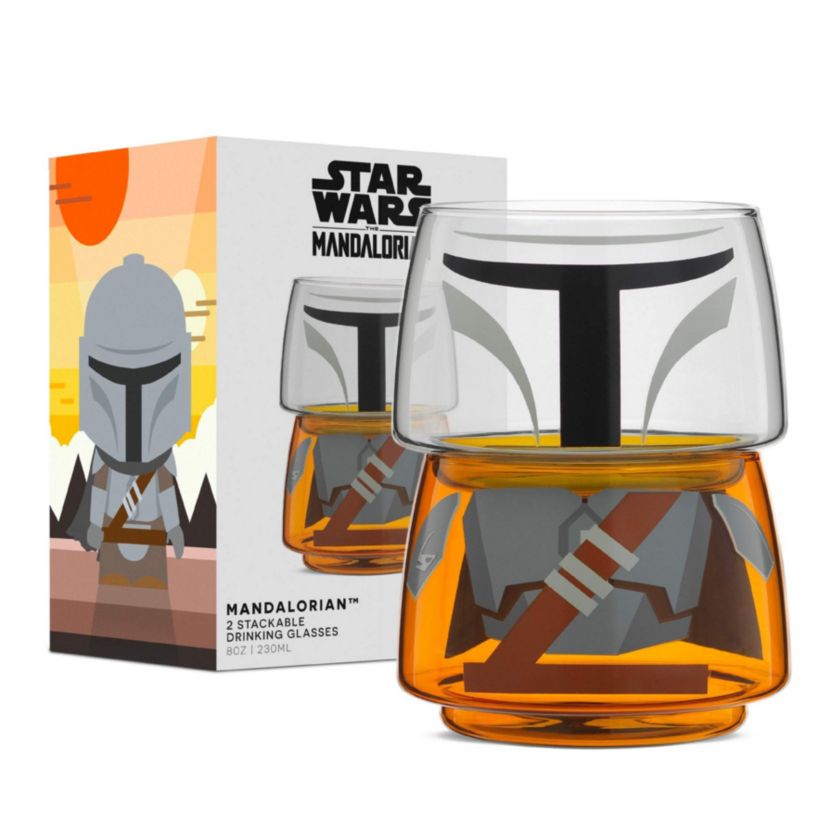 Mandalorian Character Collection Stackable Glasses (Set of 2)