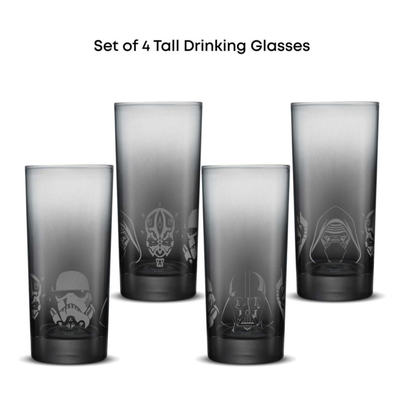 Star Wars Darkside Tall Drinking Glasses (Set of 4)