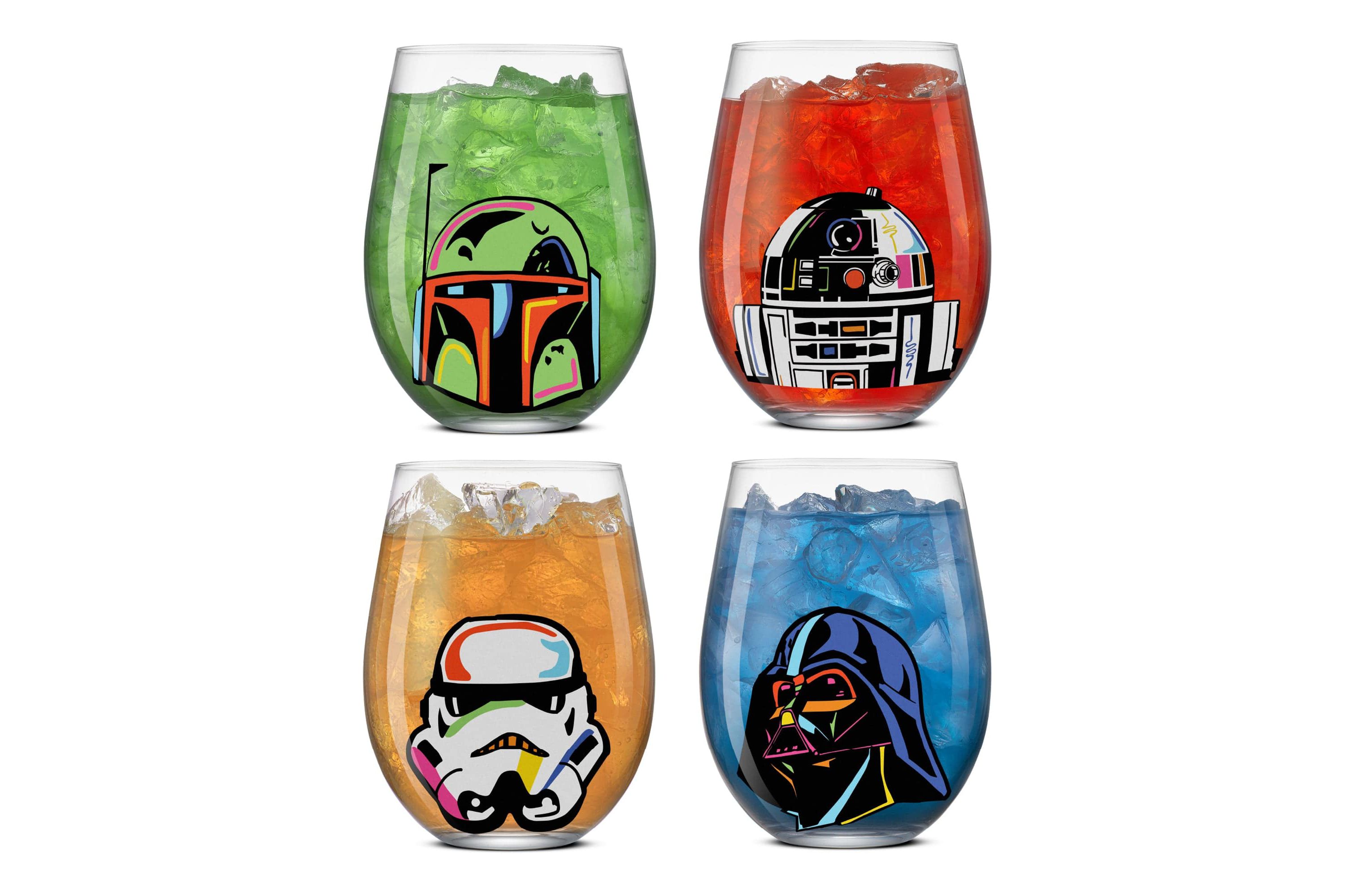 Star Wars Heros Clear Stemless Glasses (Set of 4)
