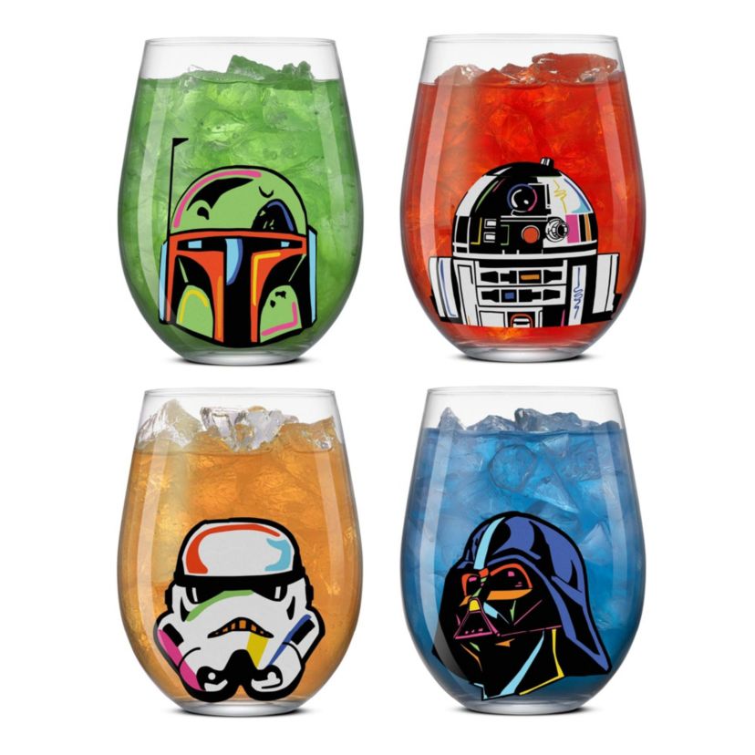 Star Wars Heros Clear Stemless Glasses (Set of 4)