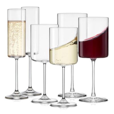JoyJolt Claire White Wine Glasses (Set of 4)