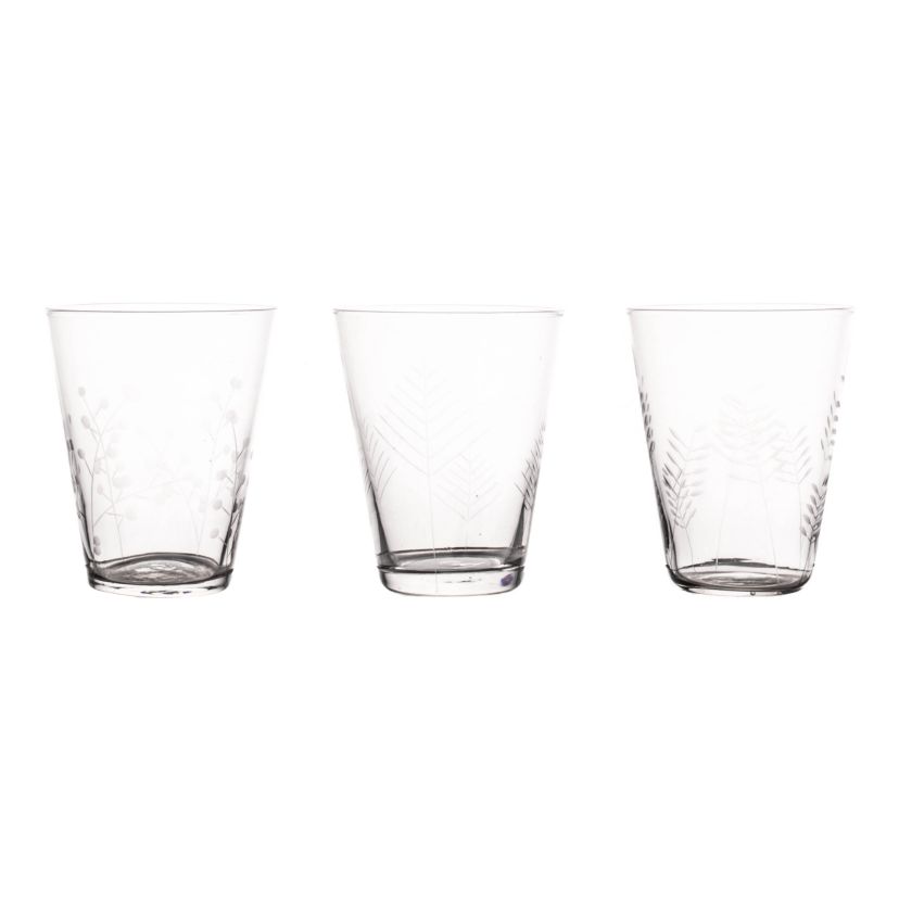 Sienna Collection Etched Glassware, Set of 6