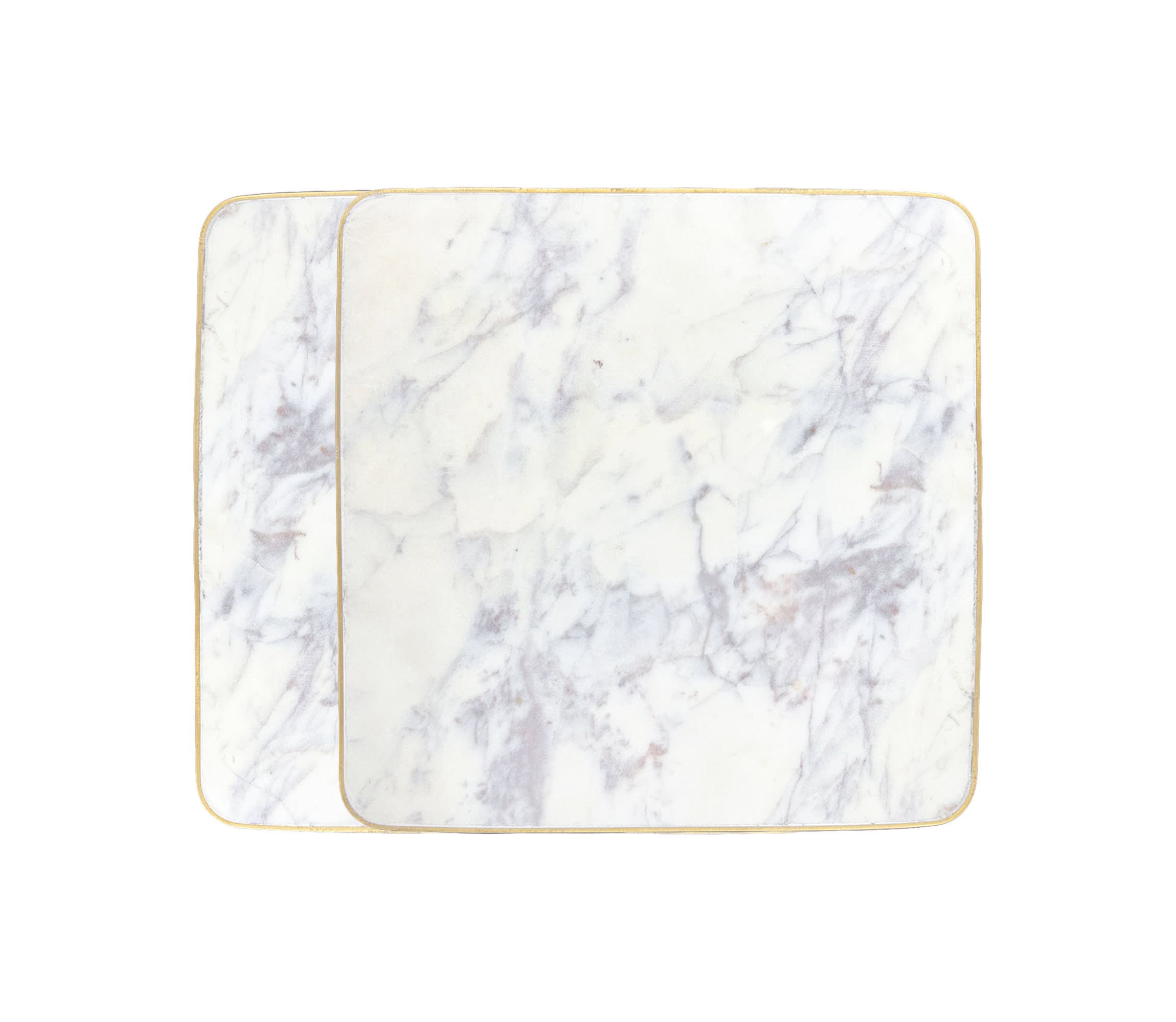 Verona Collection Square Marble Chargers, Set of 2