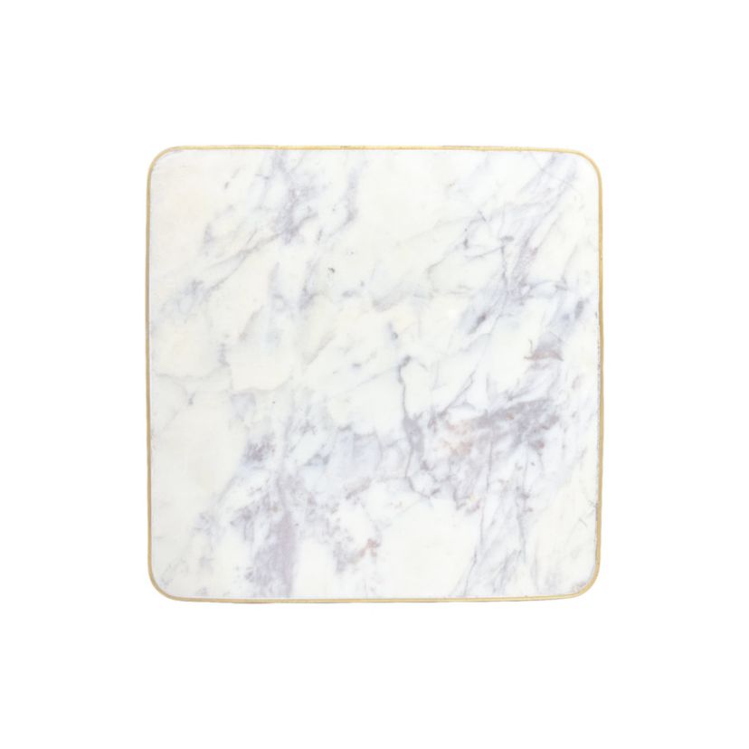 Verona Collection Square Marble Chargers, Set of 2