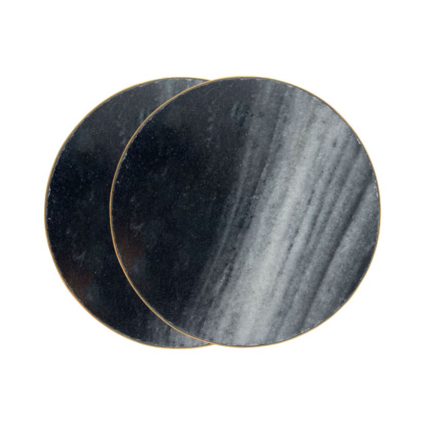 Verona Collection Round Marble Chargers, Set of 2