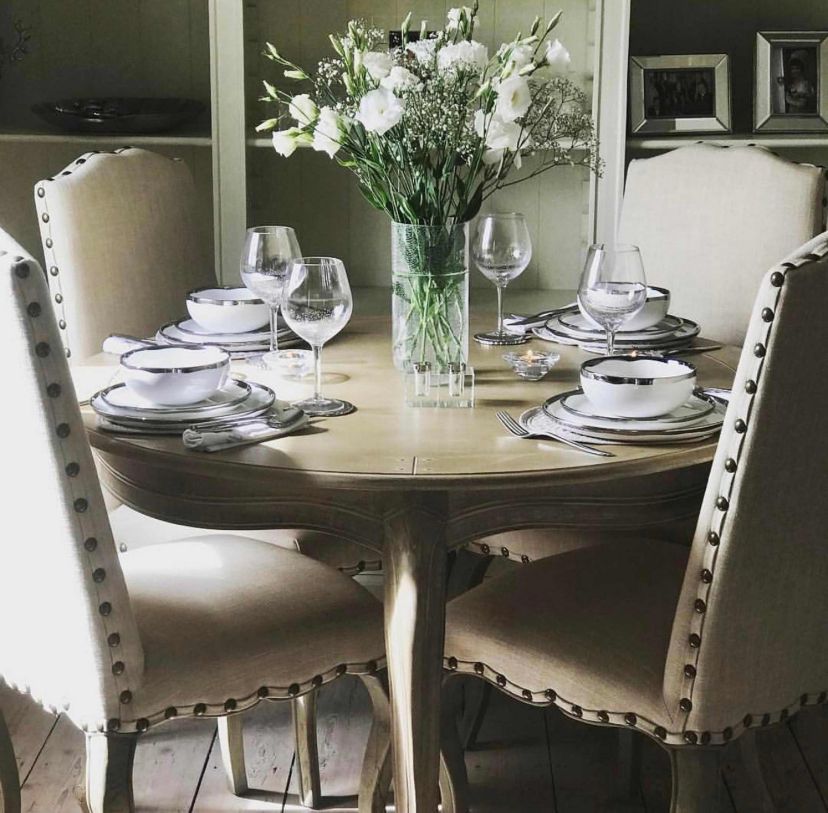 Dauville Collection Dinner Plates, Set of 4