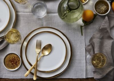Canvas Home Dauville Collection 3-Piece Place Setting, Service for 1, Gold