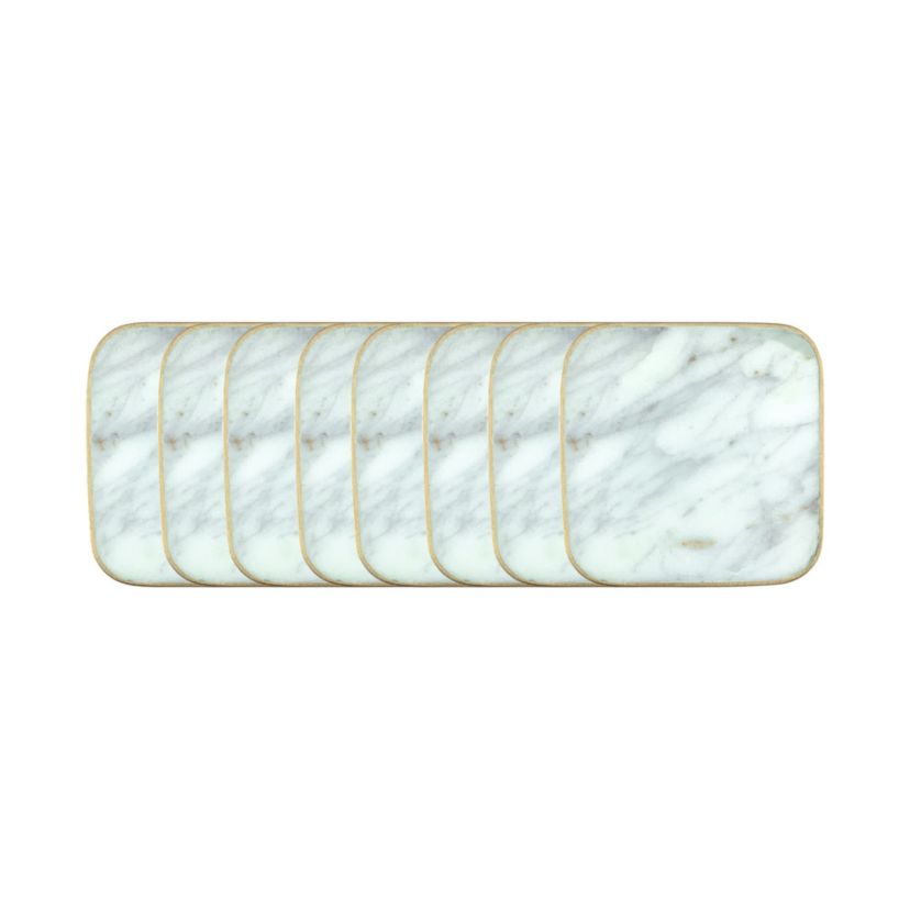 Verona Collection Marble Coasters, Set of 8