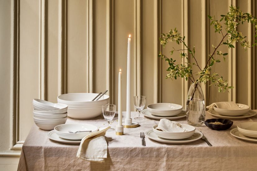 Lines Collection Salad Plates, Set of 4