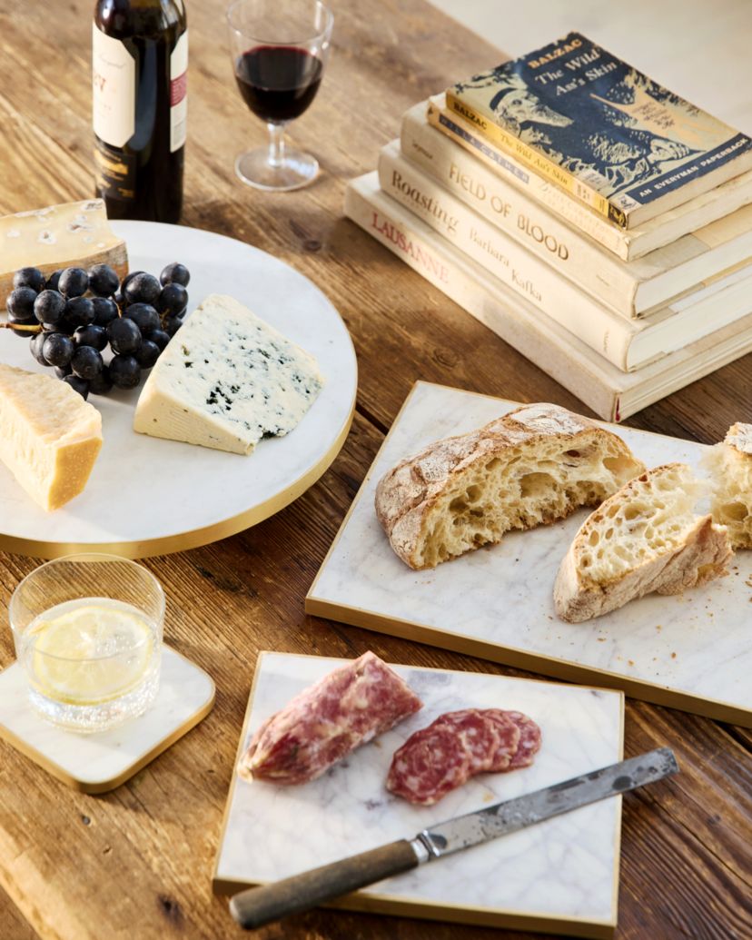 Verona Collection 3-Piece Marble Cheeseboard Set