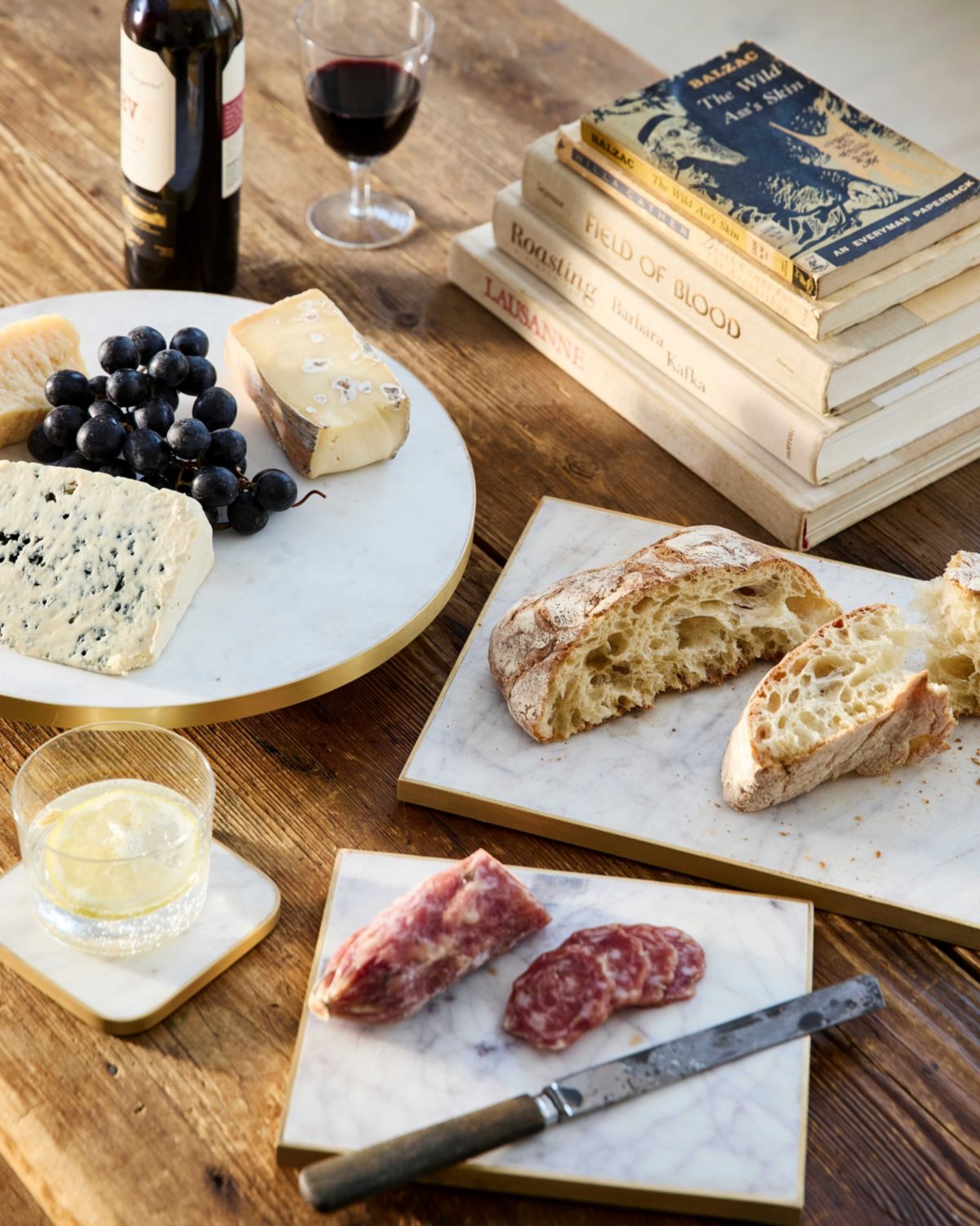 Verona Collection Marble Lazy Susan