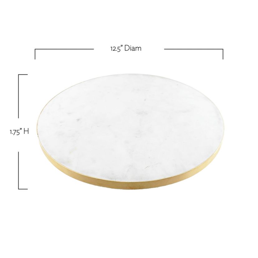Verona Collection Marble Lazy Susan