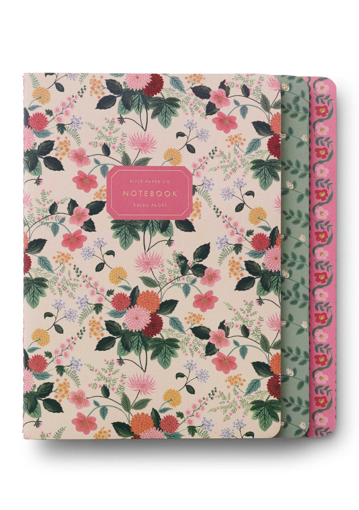 Assorted Set of 3 Dahlia Notebooks 