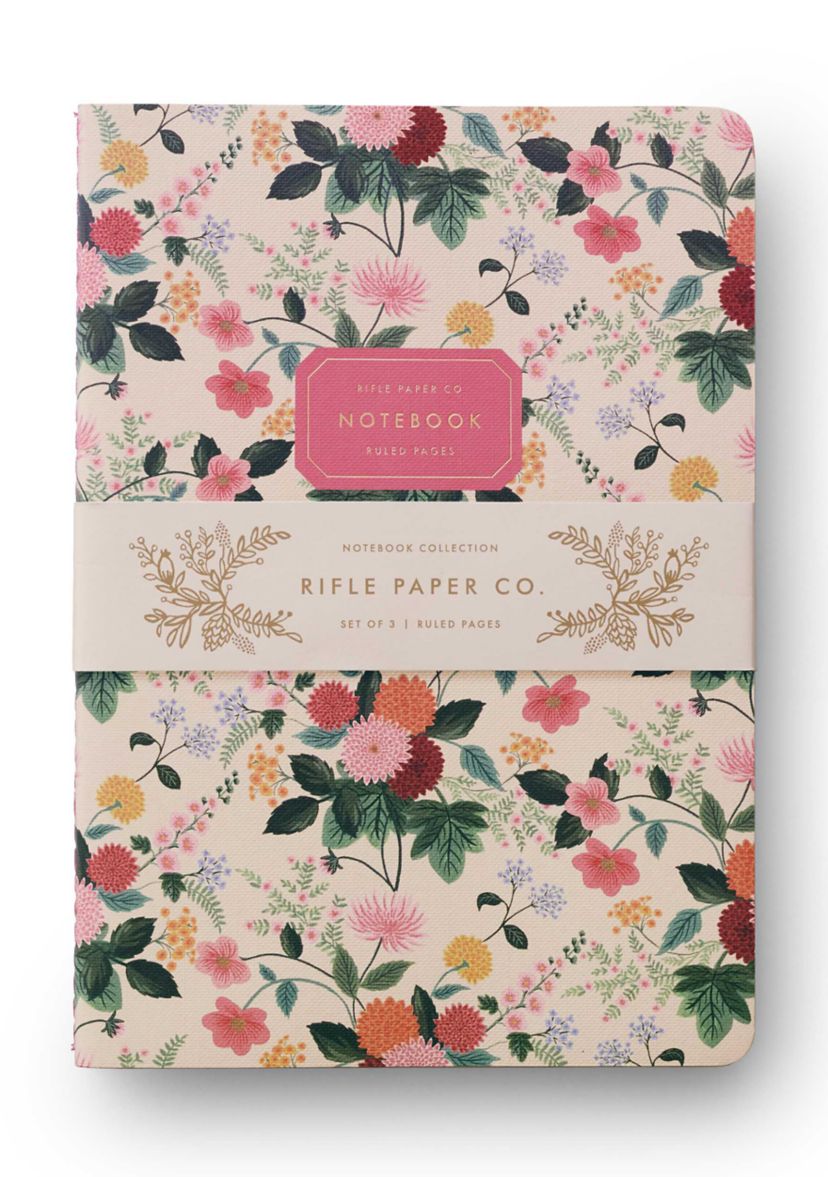 Assorted Set of 3 Dahlia Notebooks 