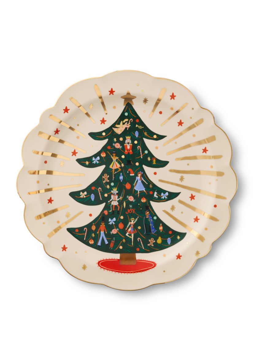 Nutcracker Round Porcelain Serving Platter