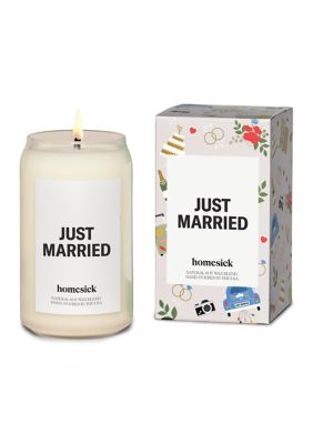 Just Married Candle