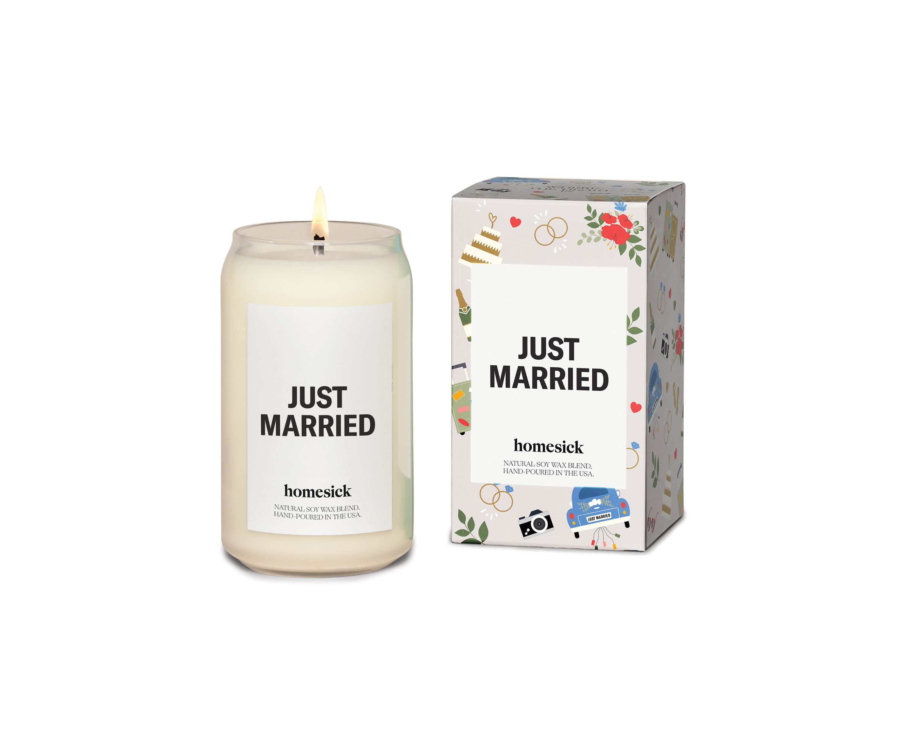 Just Married Candle
