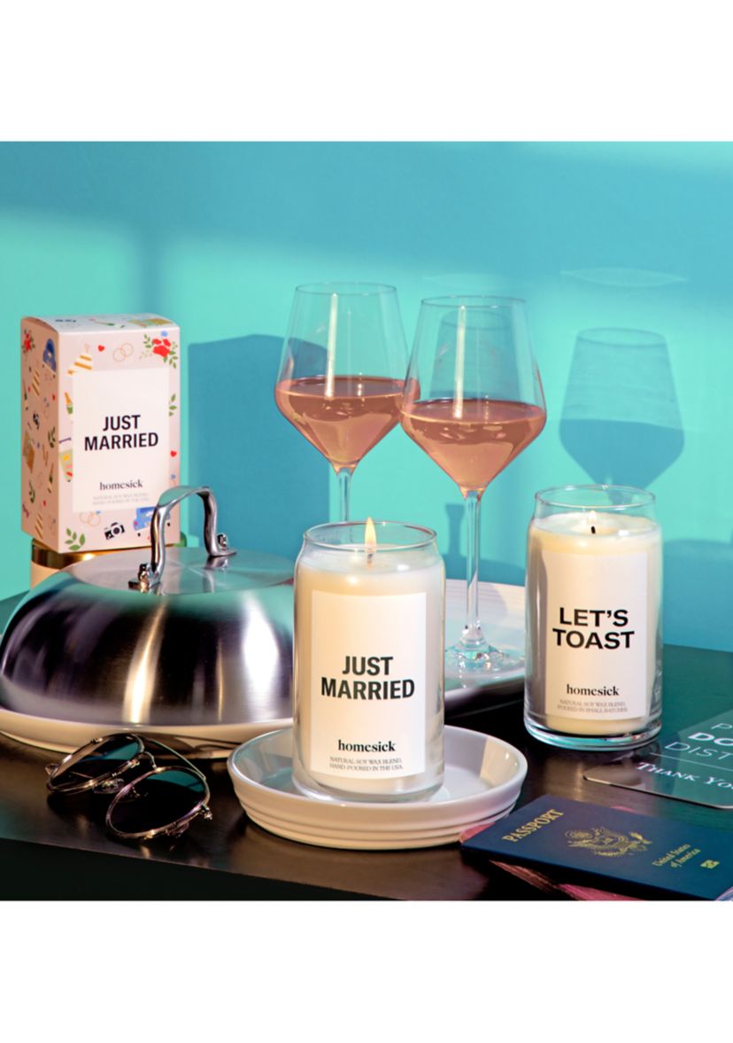 Just Married Candle