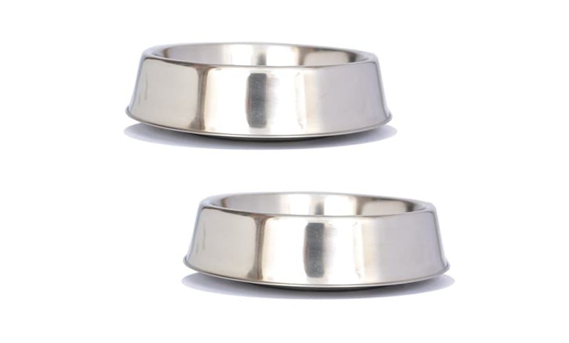 2 Pack Anti Ant Stainless Steel Non Skid Pet Bowl for Dog or Cat - 24 oz - 3 cup