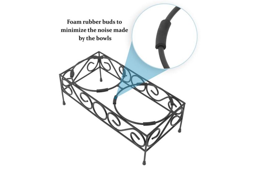 Elevated  wired pet double diner-large