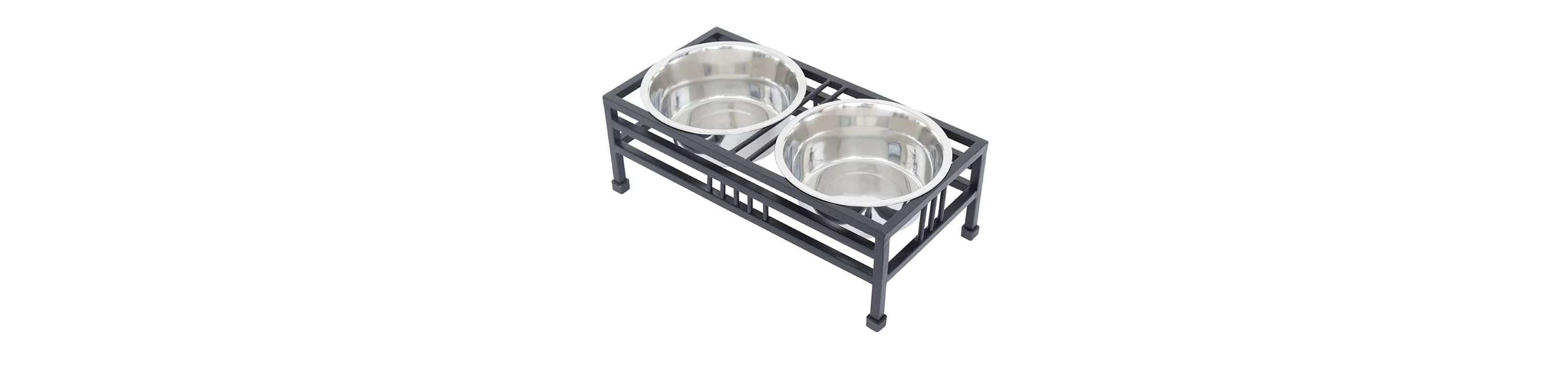 Elevated  Rectangular pet double diner-small