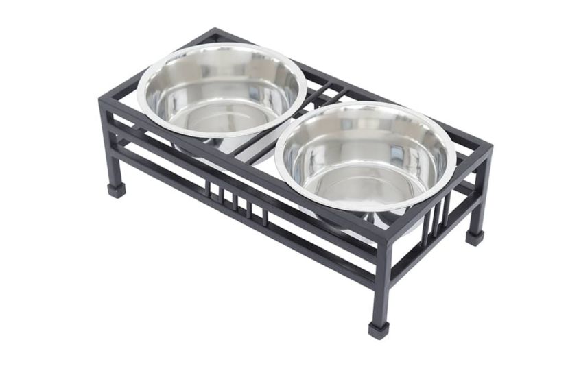 Elevated  Rectangular pet double diner-small