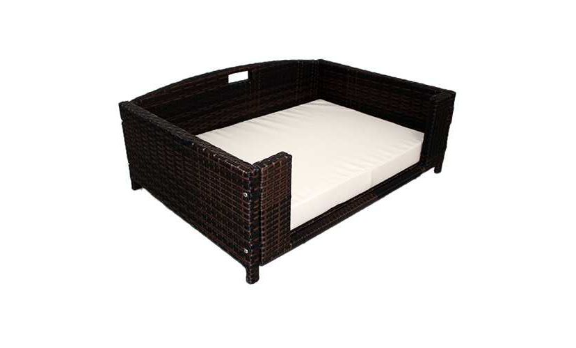 Rattan Rectangular Pet Sofa - Medium