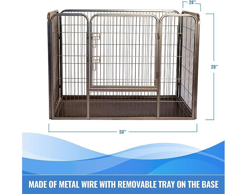 Heavy Duty Rectangular Tube Playpen - 28" Height