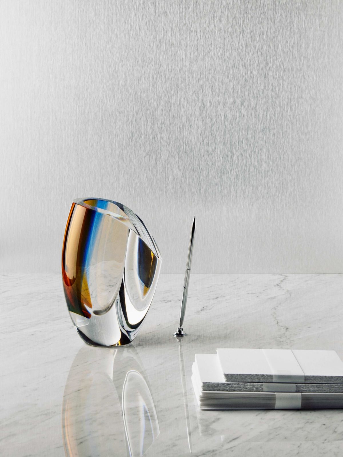 Mirage Vase Blue/Amber Large