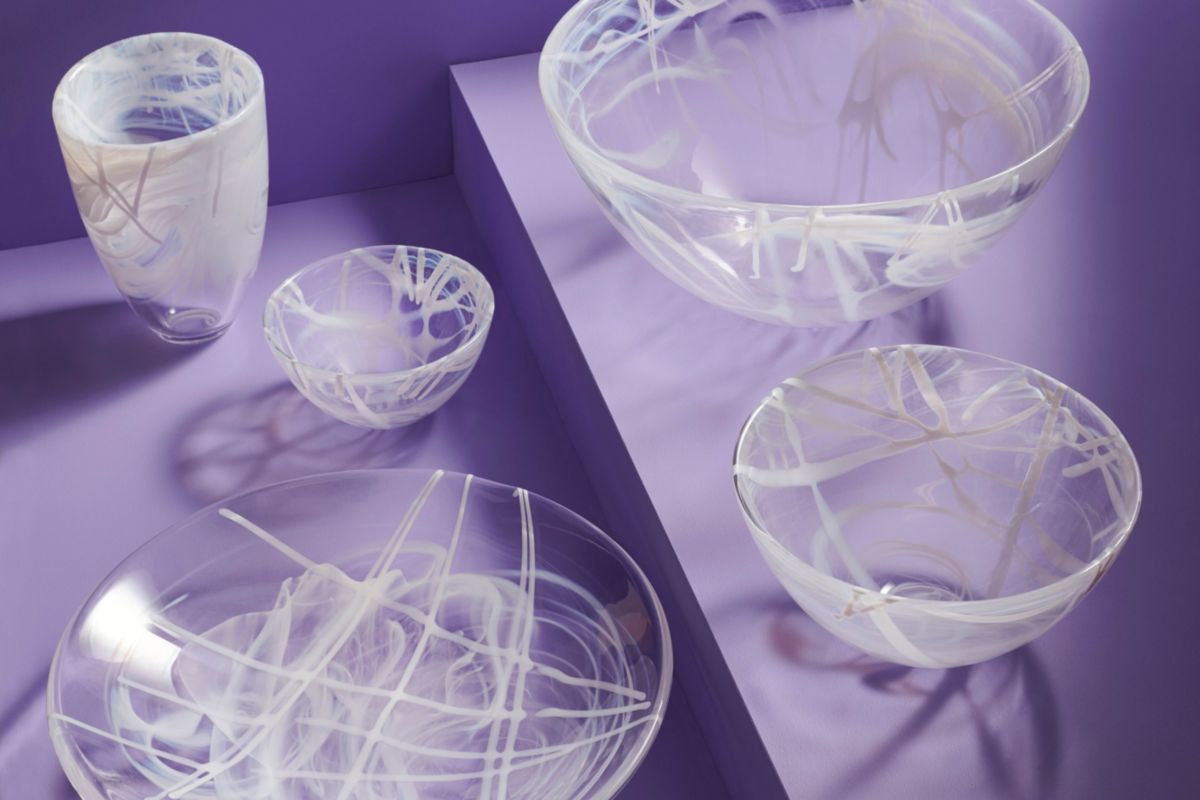 Contrast Bowl White/White Large