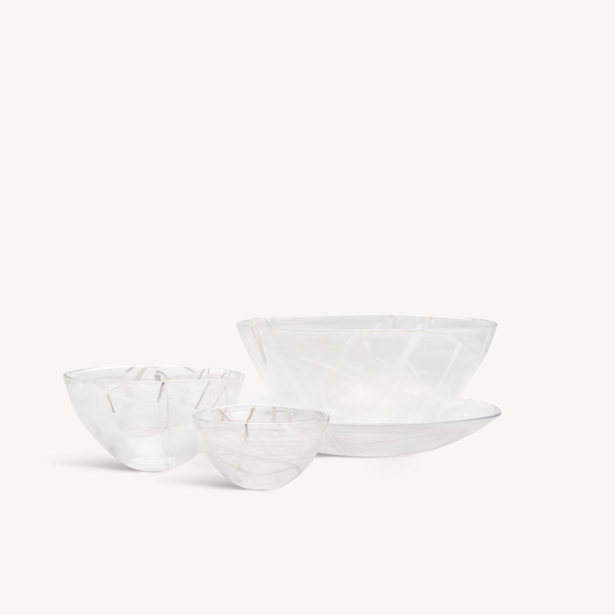 Contrast Bowl White/White Large