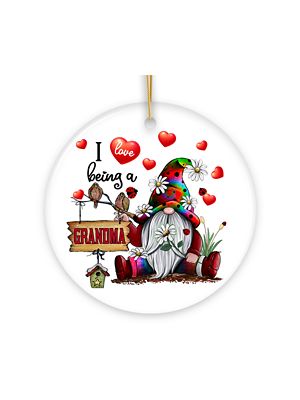 OrnamentallyYou I Love Being a Grandma Gnome Ornament